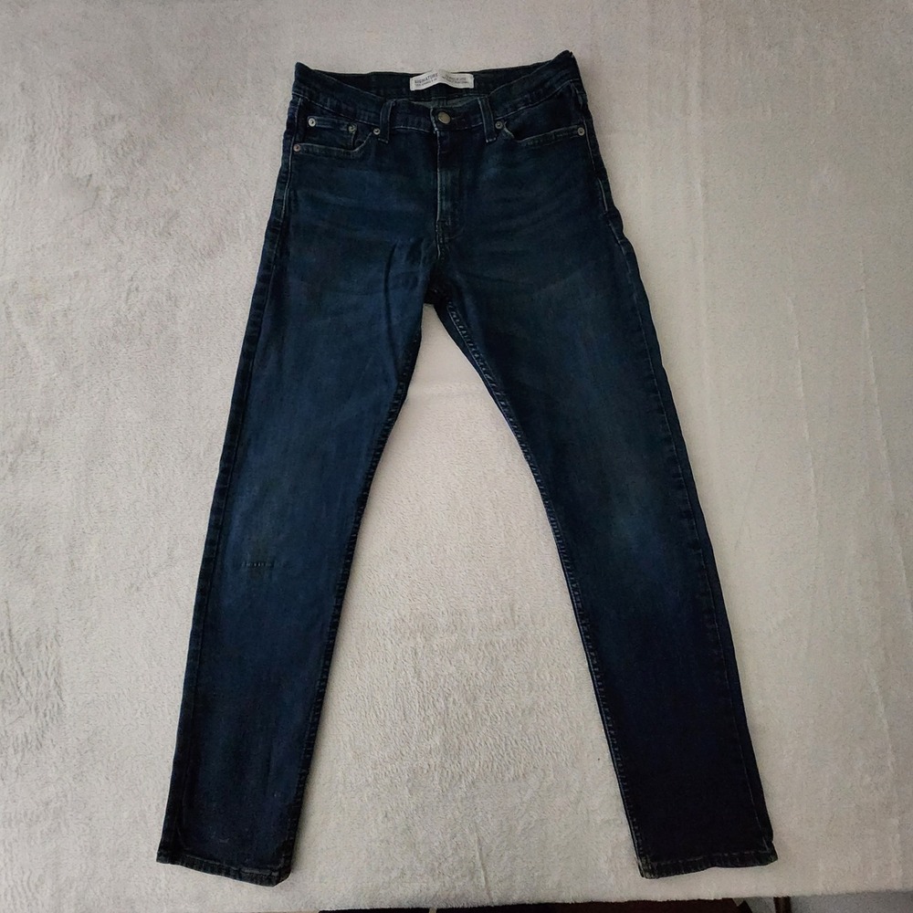 Signature by Levi Strauss Jeans Mens 30x30 Blue S47 Regular Taper Denim